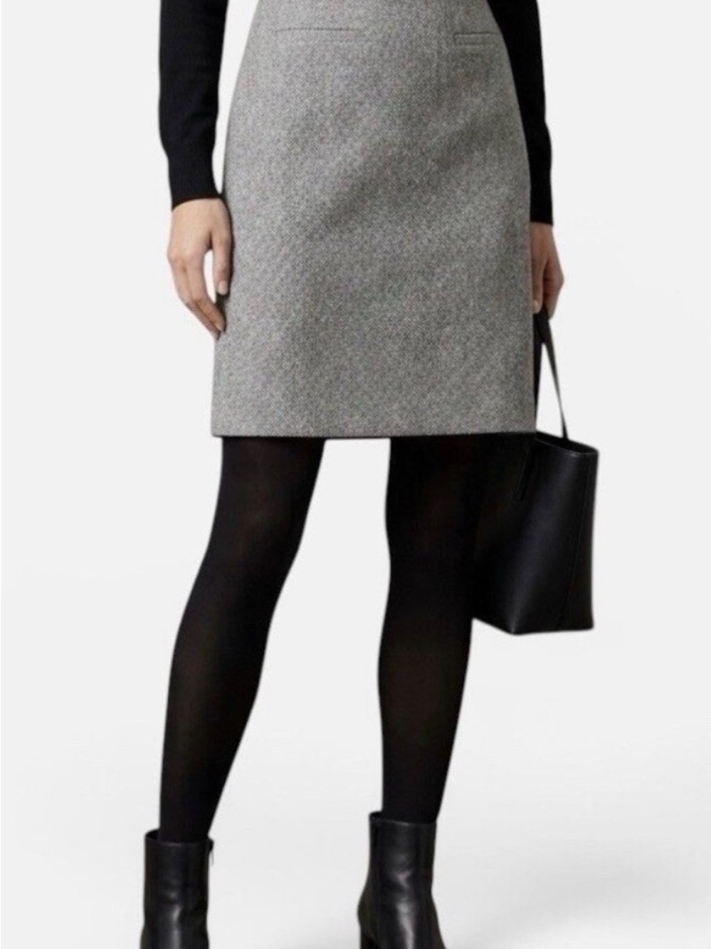 Talbots Gray Tweed Pencil Skirt